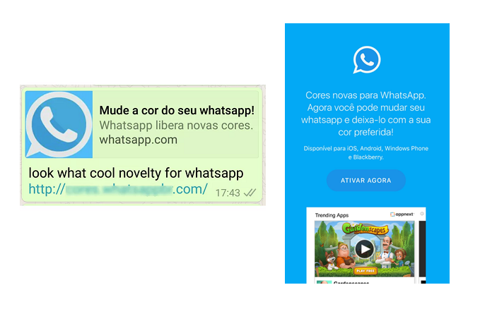 mudar cor golpe