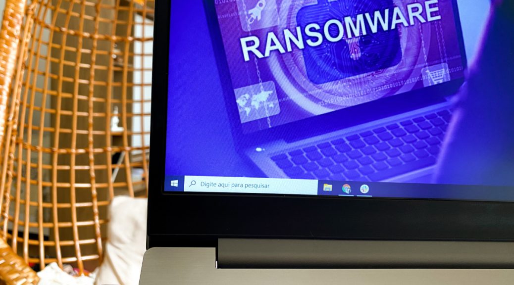 Notebook trancado por ransomware