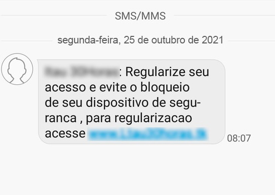 Print de um golpe financeiro enviado por e-mail, reprodução/PSafe