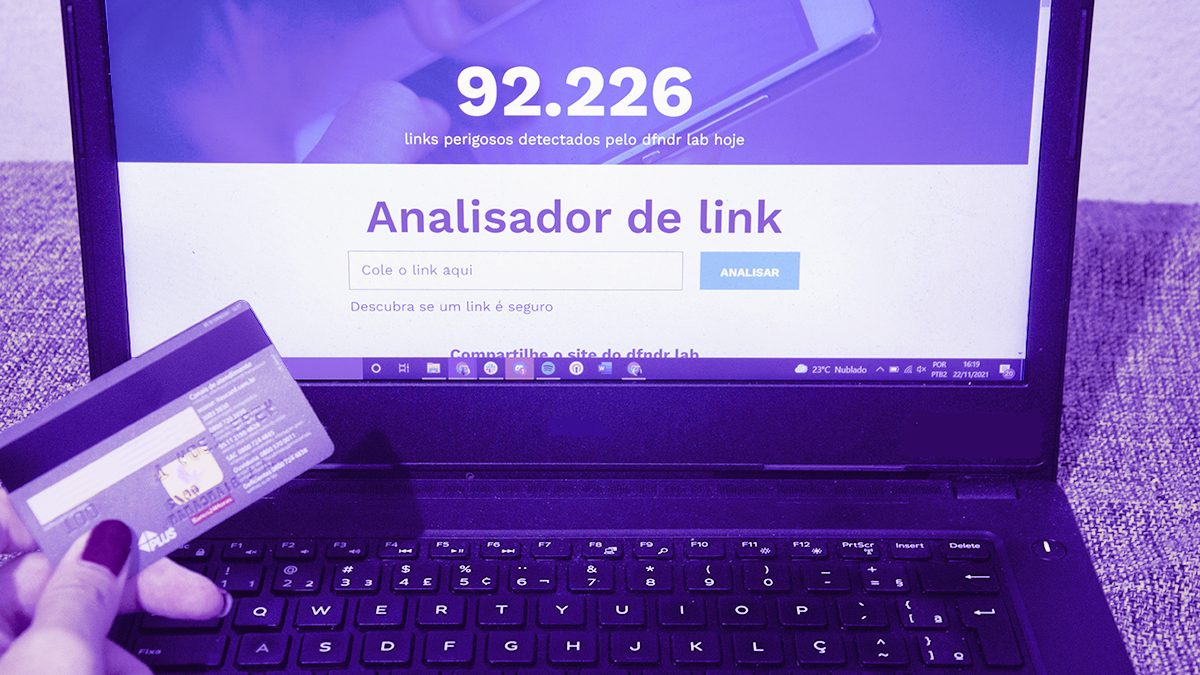 Tela do computador mostrando o verificador de link